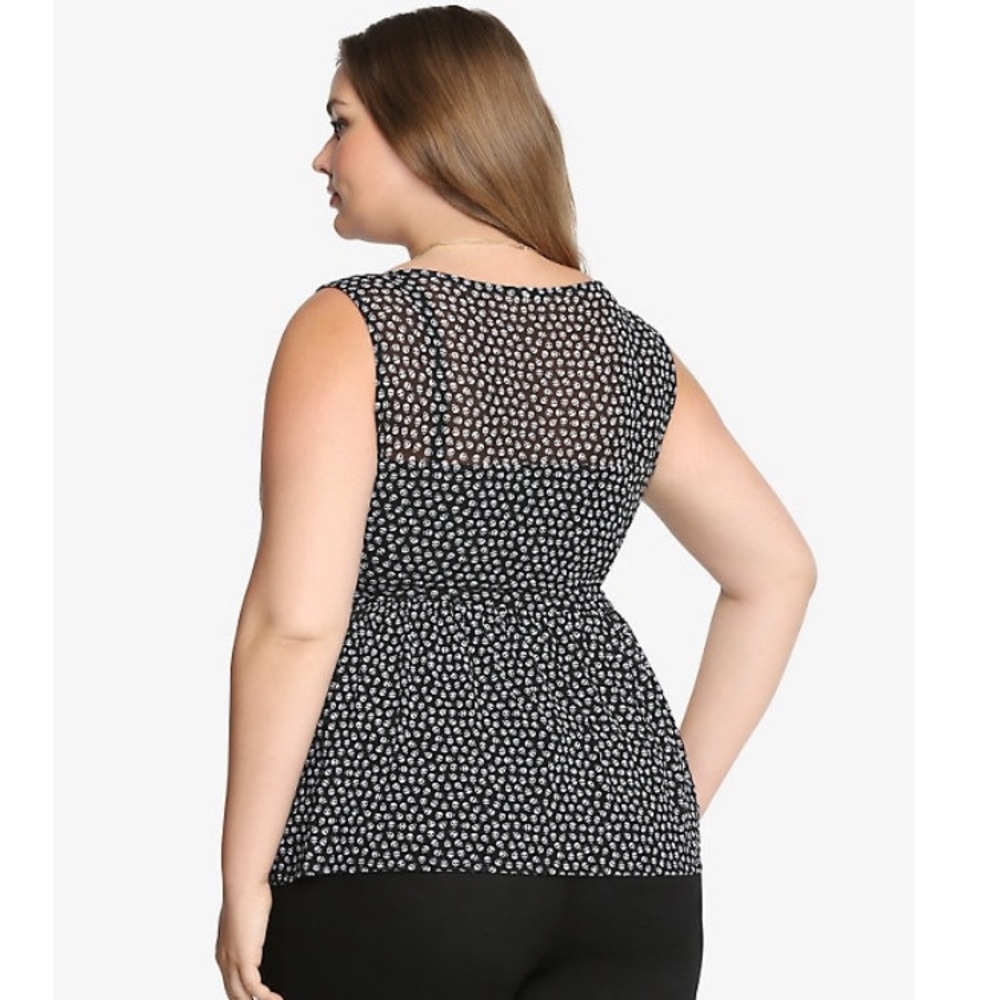 💀torrid skull print peplum top💀plus size 3x - Picture 2 of 3